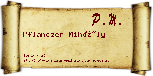 Pflanczer Mihály névjegykártya